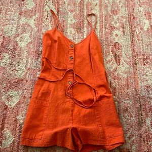 Nasty gal orange belted romper